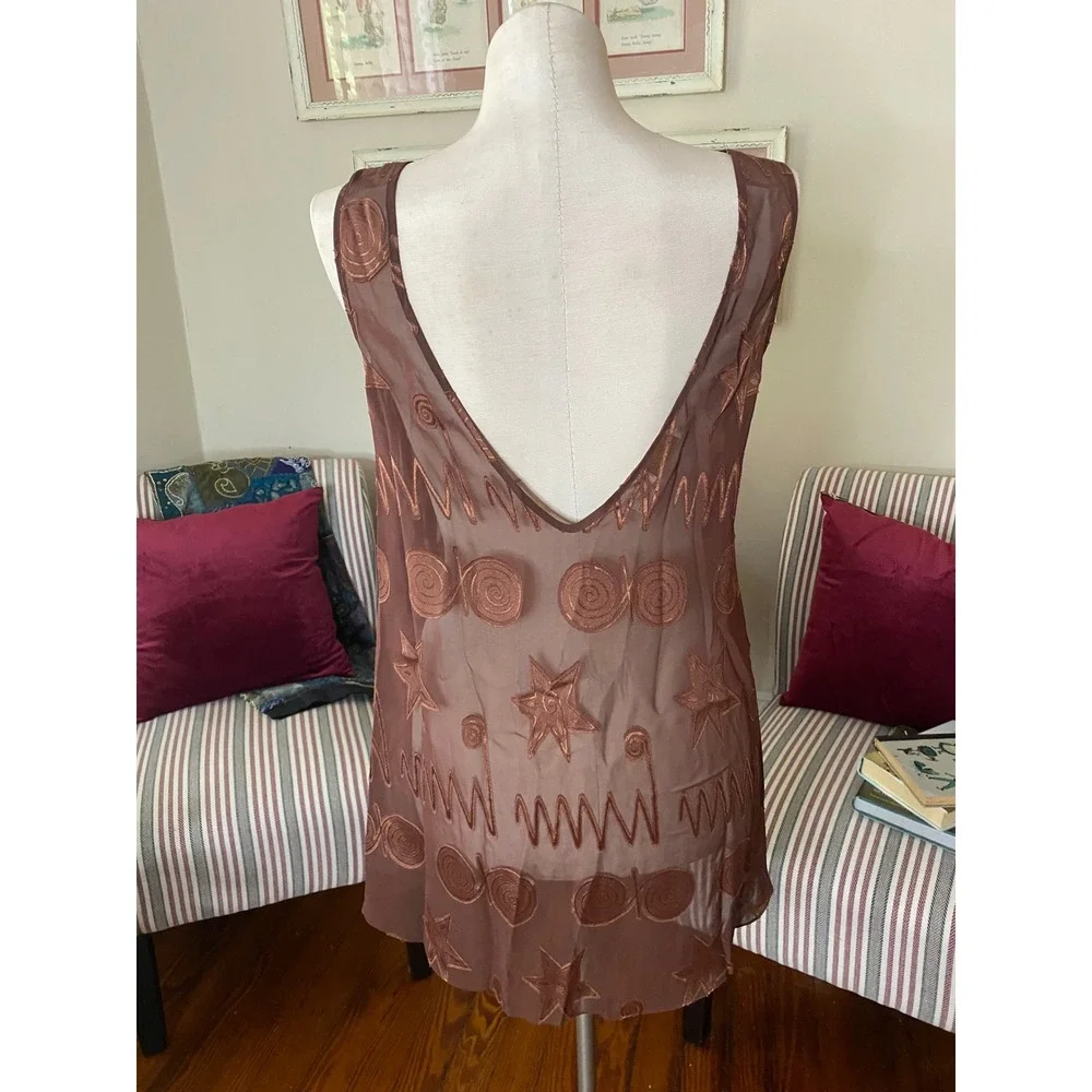 Victoria's Secret Brown Sheer Mesh night gown Sz‎ m